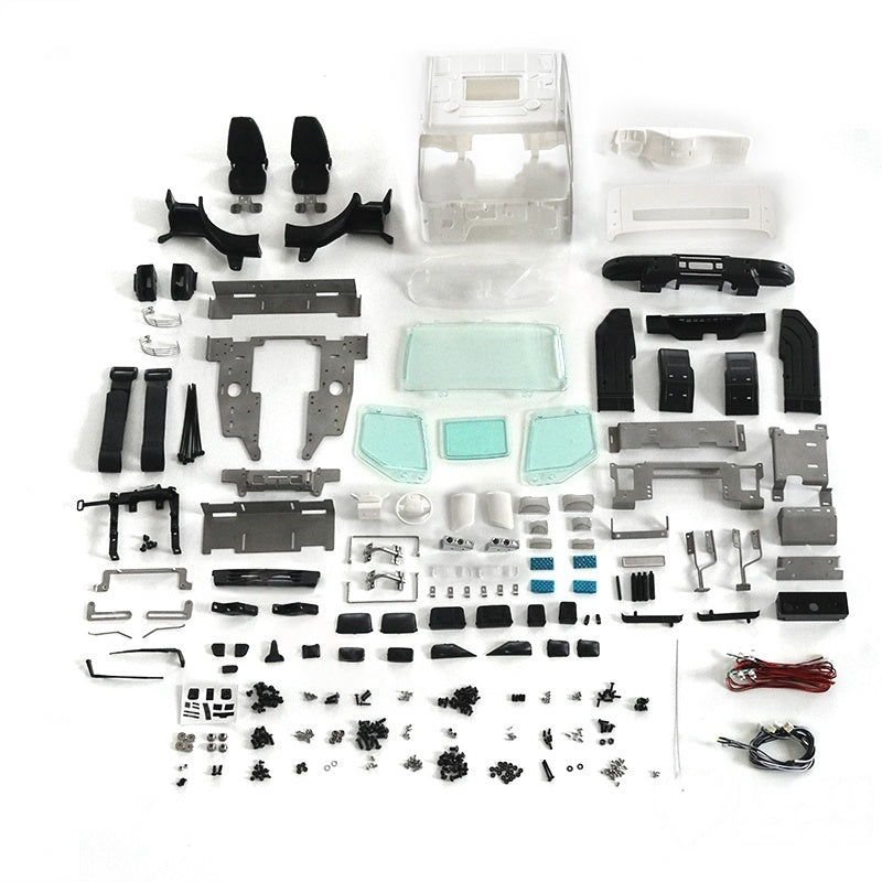 Plastic Cabin Shell Cabin KIT With Light Hinge Head Beam Buckle for DIY 1/14 LESU VM RC Tractor Truck Remote Control Car