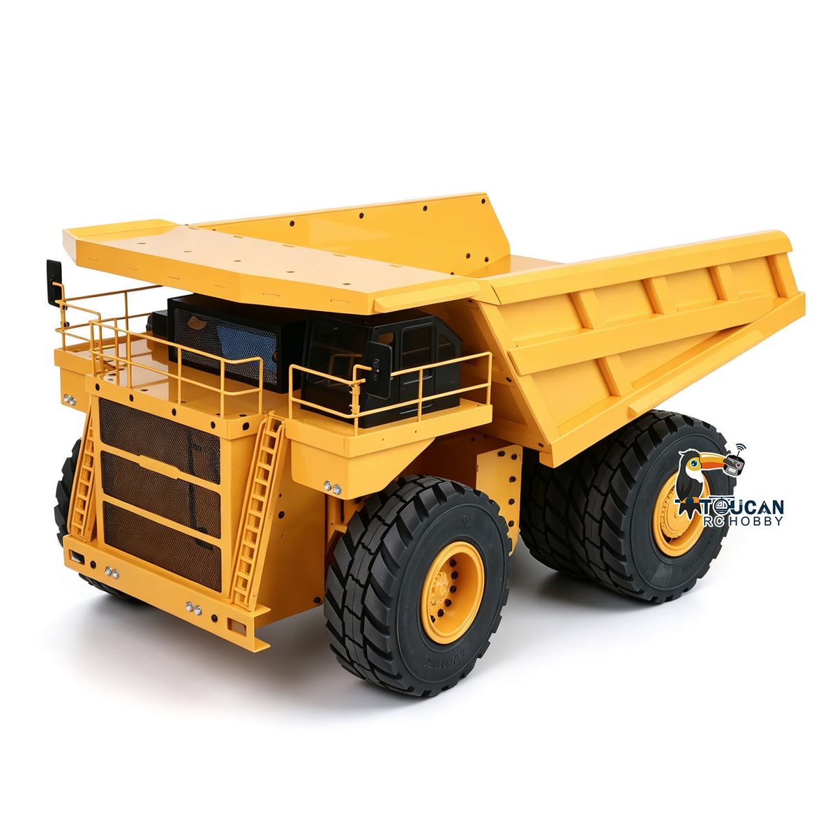 TOUCAN RC HOBBY JDMODEL JDM 118F Camion benne hydraulique radiocommandé 1/14 4x4, engin de chantier, modèle réduit, système d'éclairage évolutif
