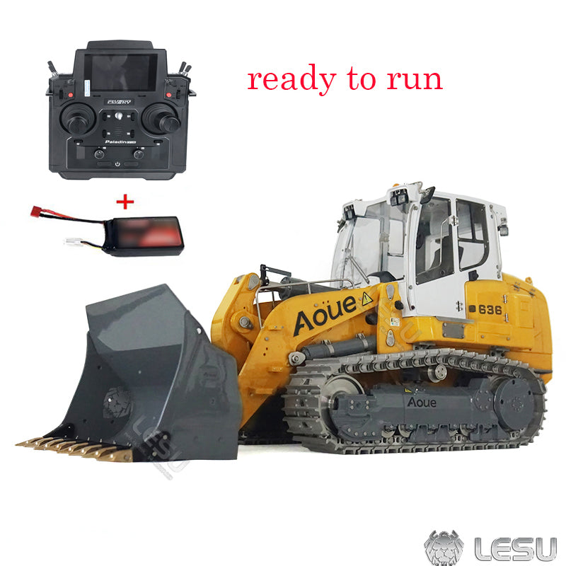 LESU LR636 1/14 Metal Hydraulic RC Wheel Loader Model with Sound Light System for Construction Vehicle Enthusiast Backyard Fun