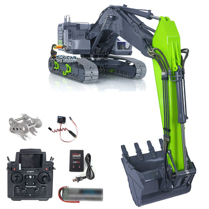 LESU 374F 1/14 Painted & Assembled Hydraulic RC Excavator Model Metal Crusher Grab Bucket Openable Bucket Heavy Ripper
