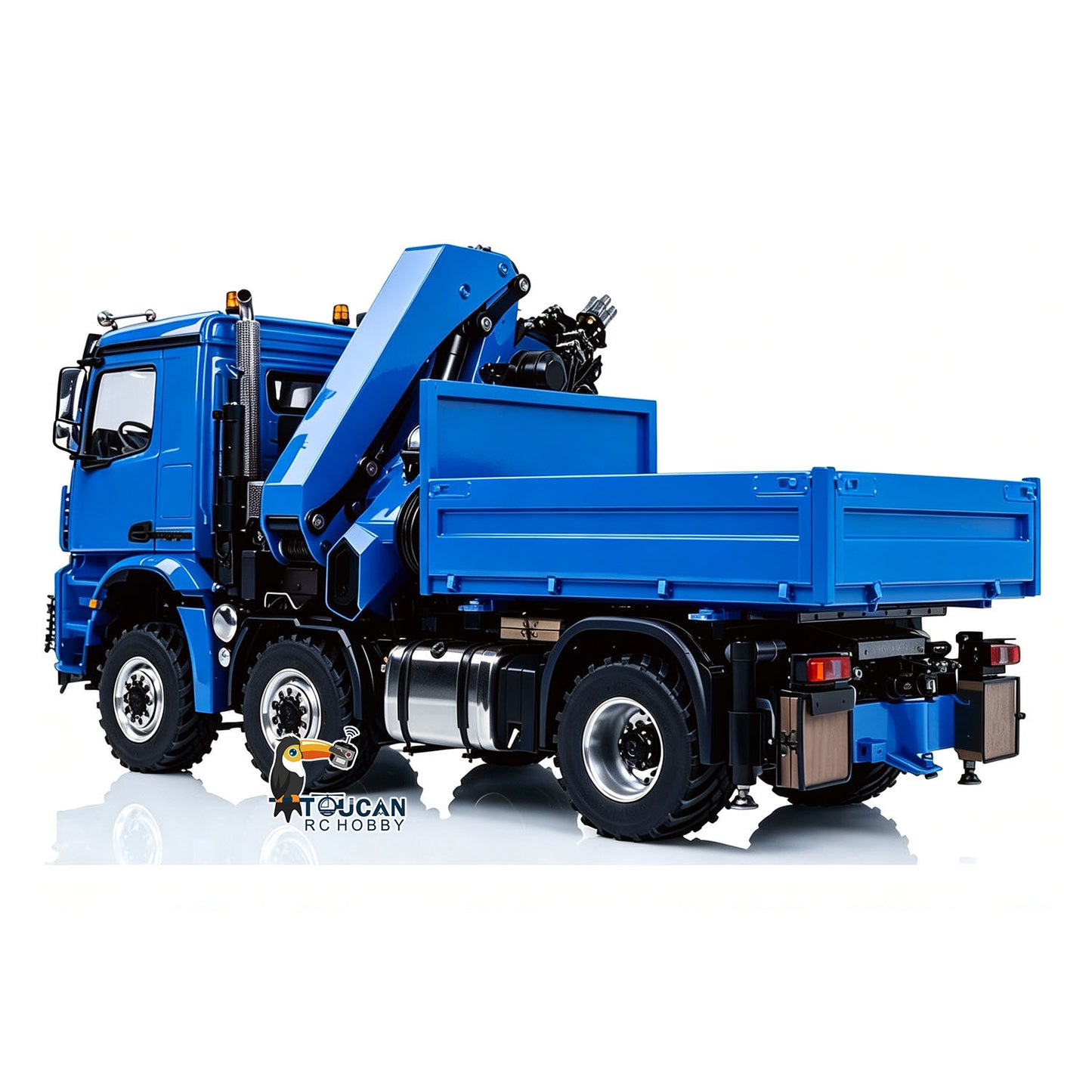 4151AK 1/14 Metal RC Agriculture Tractor Truck 6x6 Farm Lorry Hydraulic Crane Fly Jib Arm 3-Speed Gearbox Sound for Model Collector