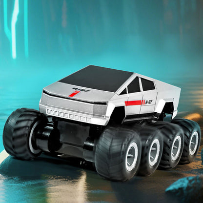 1/18 2.4G RC Pickup Truck Model Q218 8*8 Amphibious All Terrain Controlled Off Road Car Stunt Vehicle 360 Rotation RTR Battery