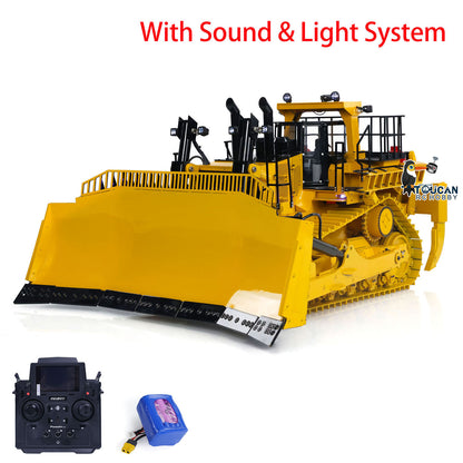 1/14 D11T 3-Plow RC Hydraulic Heavy-duty Bulldozer Remote Control Dozers PL18EV Sound Light Smoke Assembled and Painted