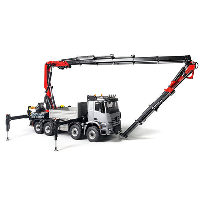 TOUCAN RC HOBBY LXY 1:14 Metal RC Hydraulic Crane Tractor Truck 8X8 Remote Control Lorry Extension Jib Electric Winch Removable Cargo Bed 3 Speed Differential Locks Axles
