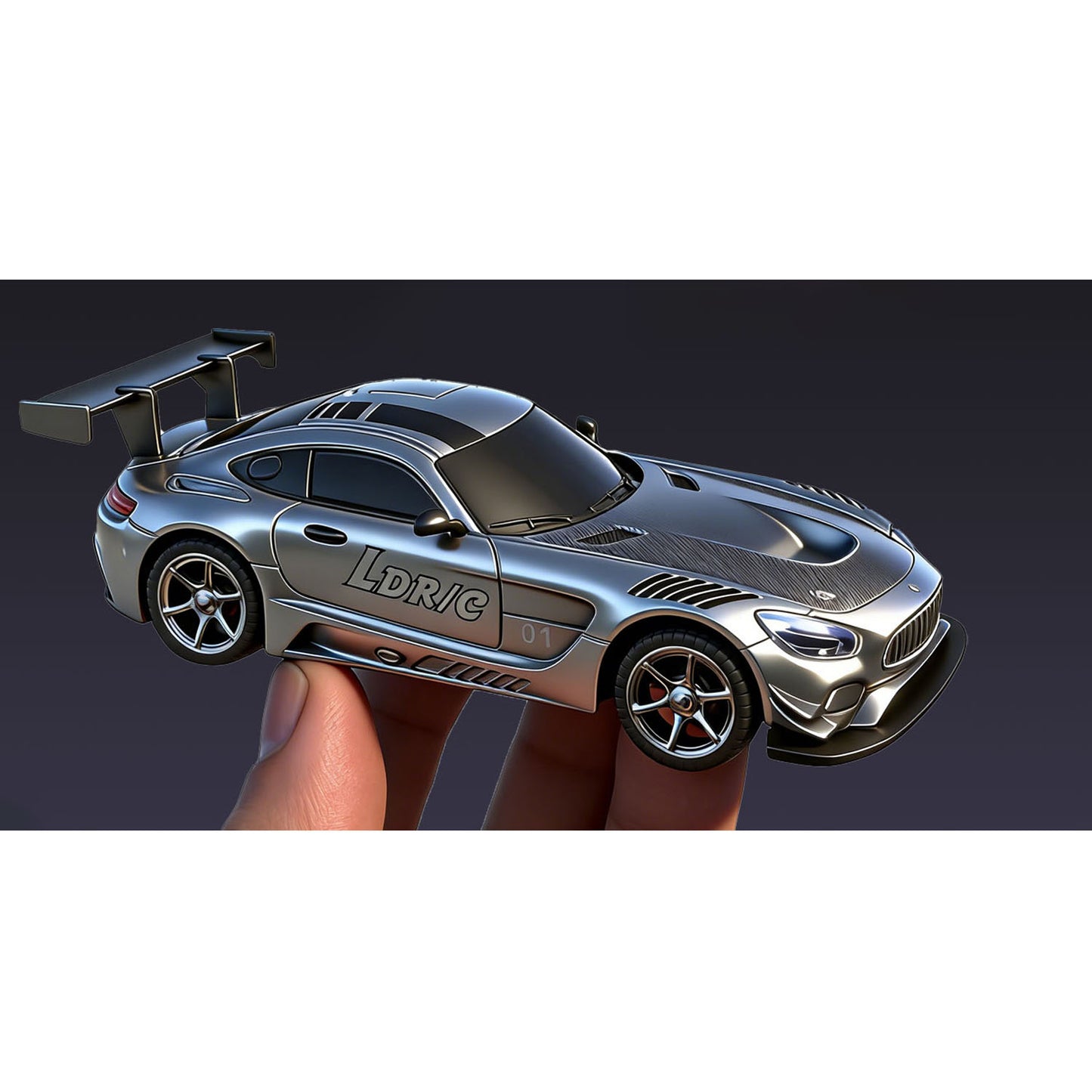 LDRC LD4301 1/43 Radio Control Drifting Car 4X4 RC Racing Vehicle Model Metal Body Shell 2Speed LED Lights No Sound System