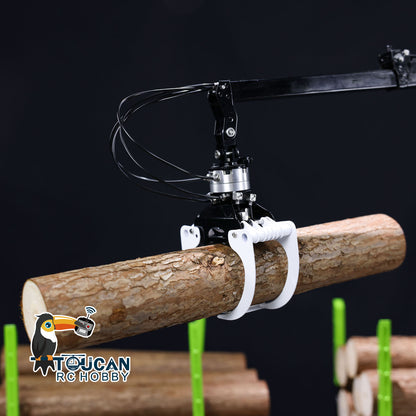 Toucan 6X6 Metal Chassis 1/14 Remote Control Tractor Truck 770S Hydraulic Crane Logging Trailer RC Electric Vehicle Model Light Sound