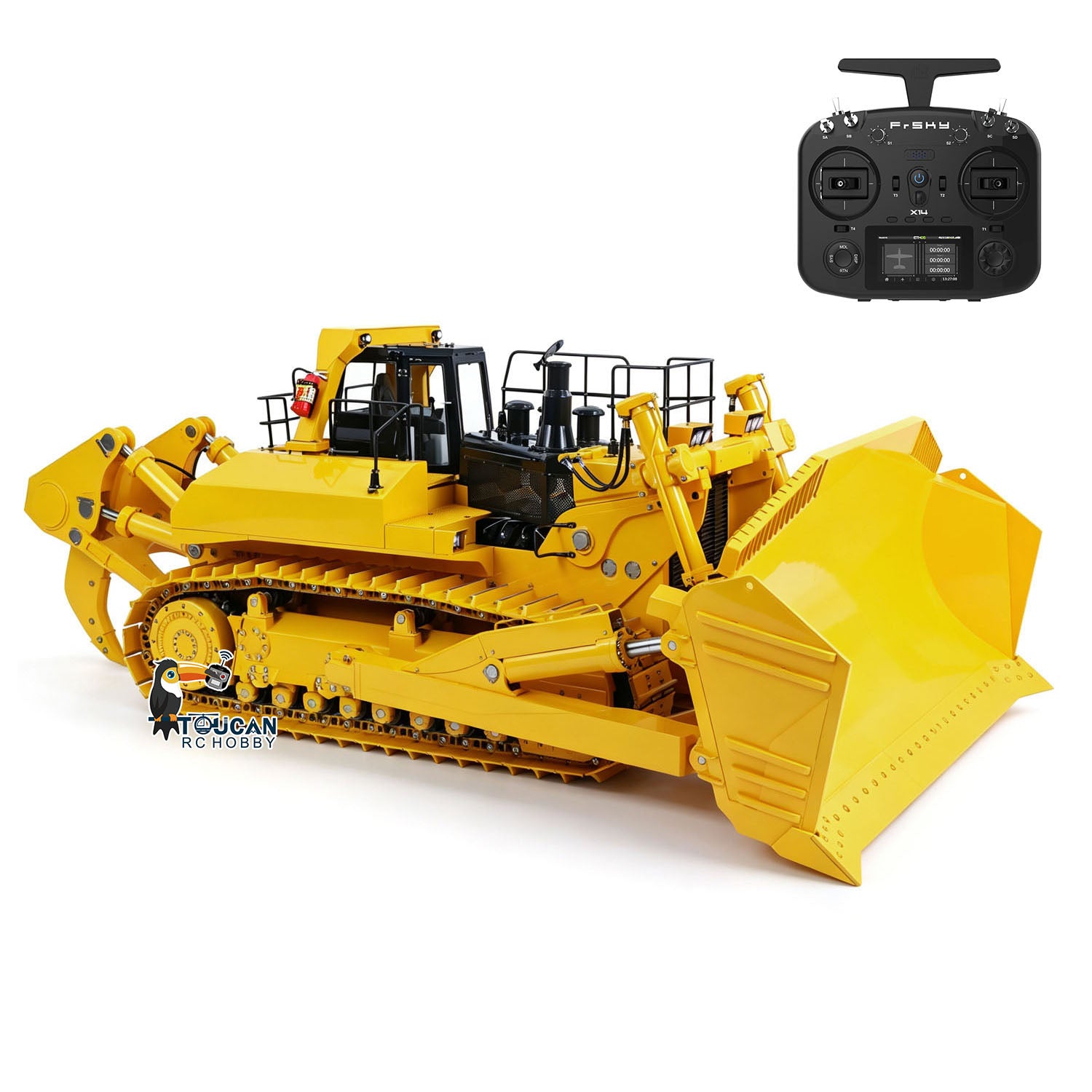 JDM 575 1/14 RC Metal Bulldozer Heavy Hydraulic Construction Truck