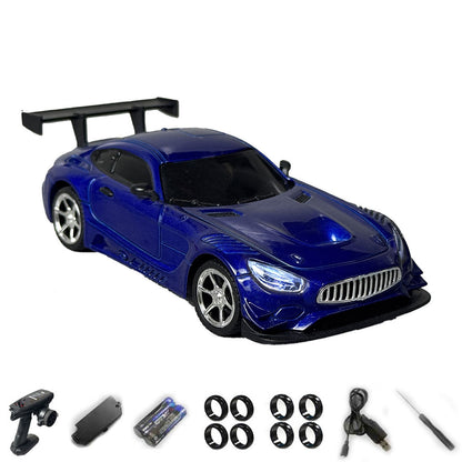 LDRC LD4301 1/43 Radio Control Drifting Car 4X4 RC Racing Vehicle Model Metal Body Shell 2Speed LED Lights No Sound System