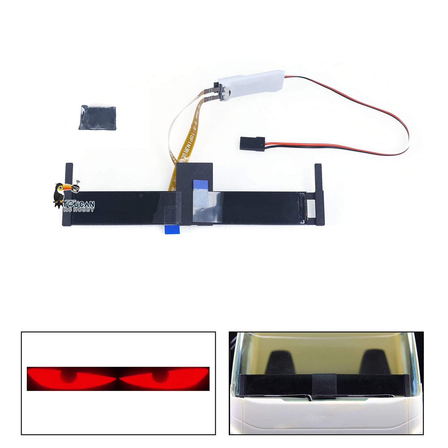 Plastic BITRC LHY Soul Eye LED Light for DIY Tamiya 1:14 Remote Control Tractor Truck 544x72 Resolution 6V Voltage Plug and Play