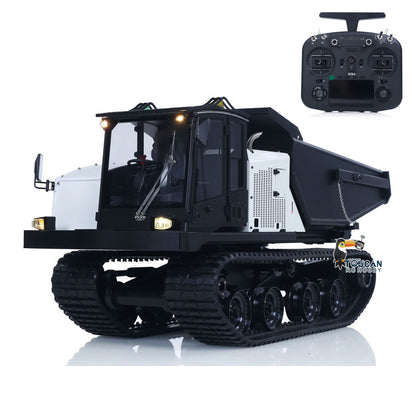 Upgraded Super Frog T14R Panther 1/14 Remote Control Hydraulic Crawler Dumper RC Metal Tracked Tipper Truck Frsky X14 Radio