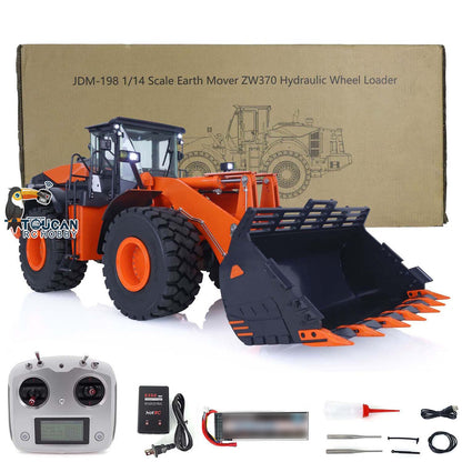 Fast Free Shipping JDMODEL Metal 1/14 RC RTR Hydraulic Loader JDM-198 ZW370 Models W/ 2-Speed Transmission Battery Pump Servo ESC