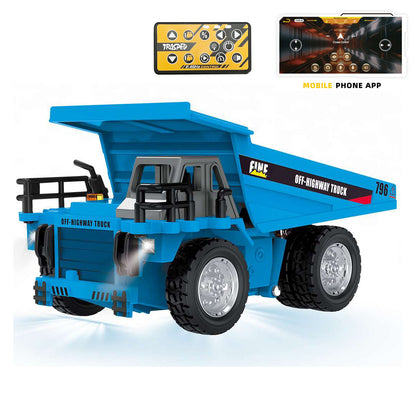 1/64 Remote Control Dumper HG4 431 Alloy Plastic Construction Vehicle Electric Lifting RC Tipper Desktop Model Collection Gift