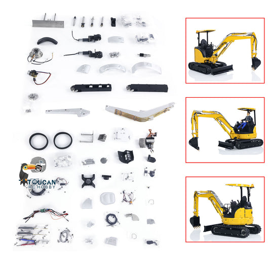 In Stock LESU 1/14 Metal RC Hydraulic Excavator PC30 Mini Digger Model Emulated Construction Vehicle 6CH Valve Light Unassembled & Unpainted