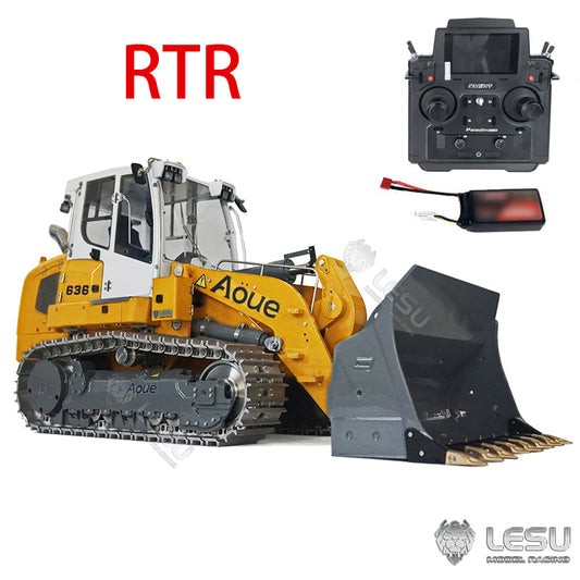 LESU 1/14 Metal 636 Hydraulic Tracked 2CH Valve RC Assembled and Painted Loader PL18EVLITE Radio Light Sound System Motor