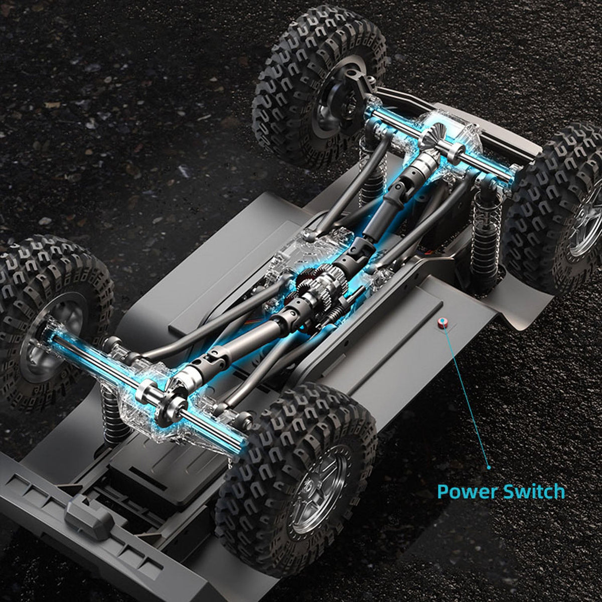 TOUCAN RC HOBBY JJRC 1:18 RC Rock Crawler Car C8818 2.4GHz Wireless Control Four Wheel Drive Climbing Car 2Speed Brushed Motor Battery Light RTR