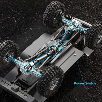 TOUCAN RC HOBBY JJRC 1:18 RC Rock Crawler Car C8818 2.4GHz Wireless Control Four Wheel Drive Climbing Car 2Speed Brushed Motor Battery Light RTR