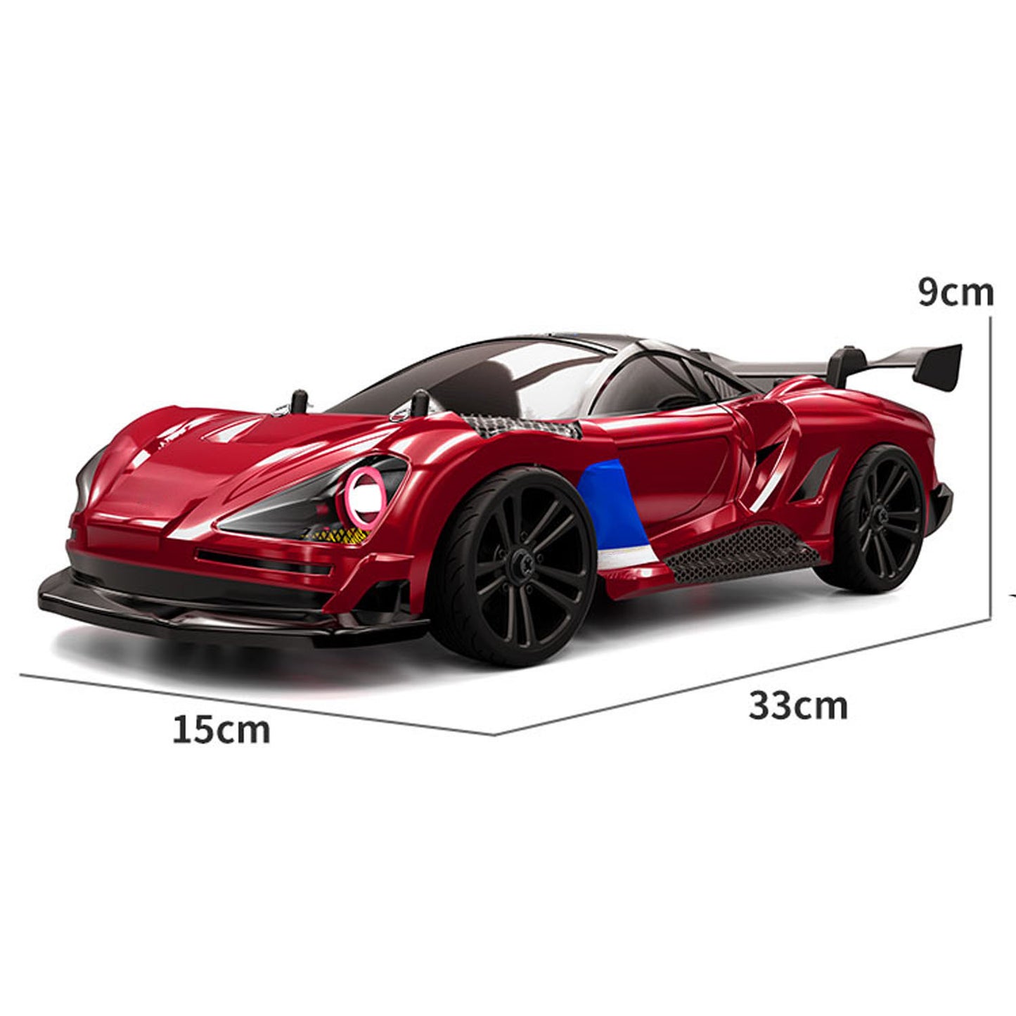 US Stock PVC 1/16 Remote Control Drift Car SCY 16301 4WD RC Model Vehicle Sports Car Tires 50mm Wheel Diameter 7 Modes Light System