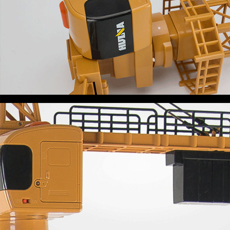 HUINA Toys Radio Lifting Tower Crane Model 1/14 Ready-To-Go 12CH 585 Gift 2.4G Remote Controller Battery Movable Crane Body Rotary