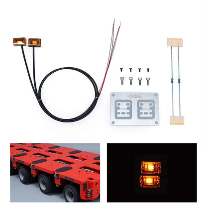2.2V-3V LED Warning Light Plastic Marker Lamp for DIY TAMIYA 1/14 RC Tractor Truck Model Trailer Dumper Road Rescue Vehicle Car