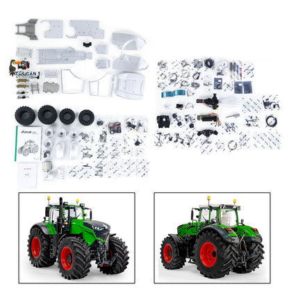 TOUCAN RC HOBBY LESU Metal 1/14 RC Tractor Truck AOUE 1050 4x4 Hydraulic Farm vehicle K500 Seedbed Pre-sowing Soil Preparation Planter Plough Light Sound