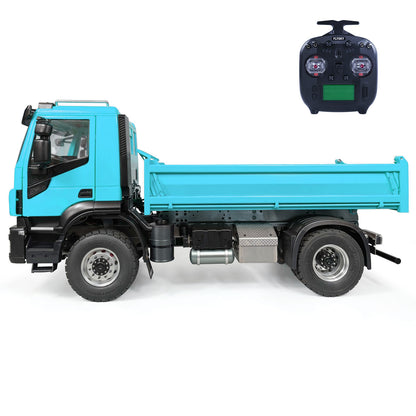 1/14 4x2 Metal RC Hydraulic Dump Truck 2-speed Remote Control Tipper Car Electric Model Vehicle DIY PNP Sound Light System