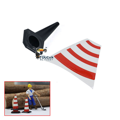 Kabolite Plastic Traffic Signs/Guardrail/Barrier/Cone/Crash Bucket/Metal Transformer Box for 1/14 RC Construction Vehicles Truck DIY Models K970 K963-100