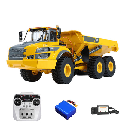 In Stock Metal DoubleE 1/16 Remote Control Articulated Dumper 6WD Electric Remote Control Truck Model 10KG Load Capacity Openable Door