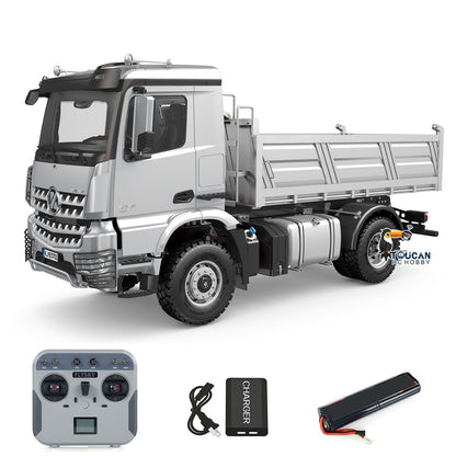 TOUCAN RC HOBBY Kabolite 4*4 1/14 Plastic RC Dumper Truck 5701 Remote Control Tipper Car RTR Model 2-speed Gearbox Light Sound 2.4G Radio Controller and Receiver Battery