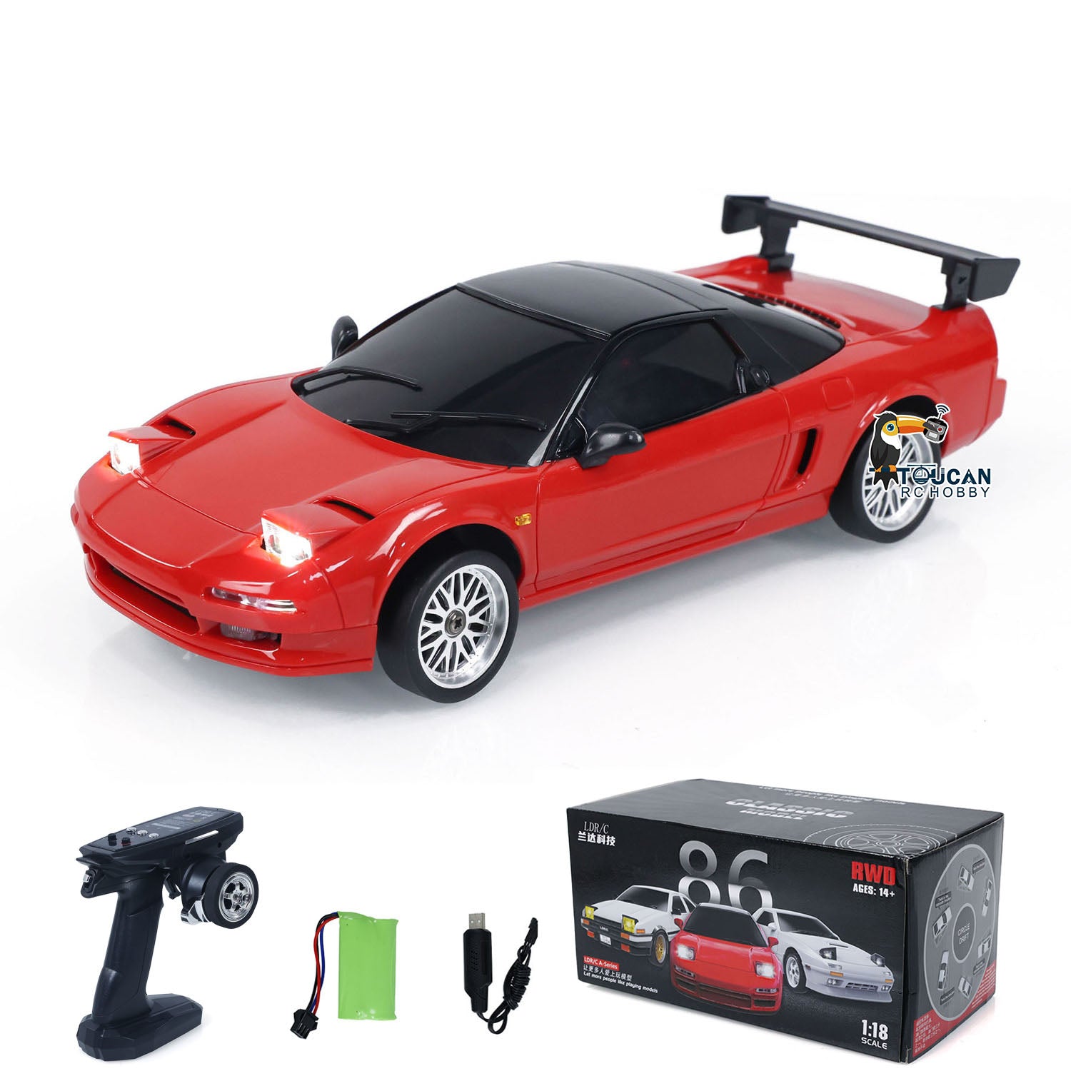US Stock LDRC LD1803 2WD RC Drift Car 1:18 Wireless Control Racing