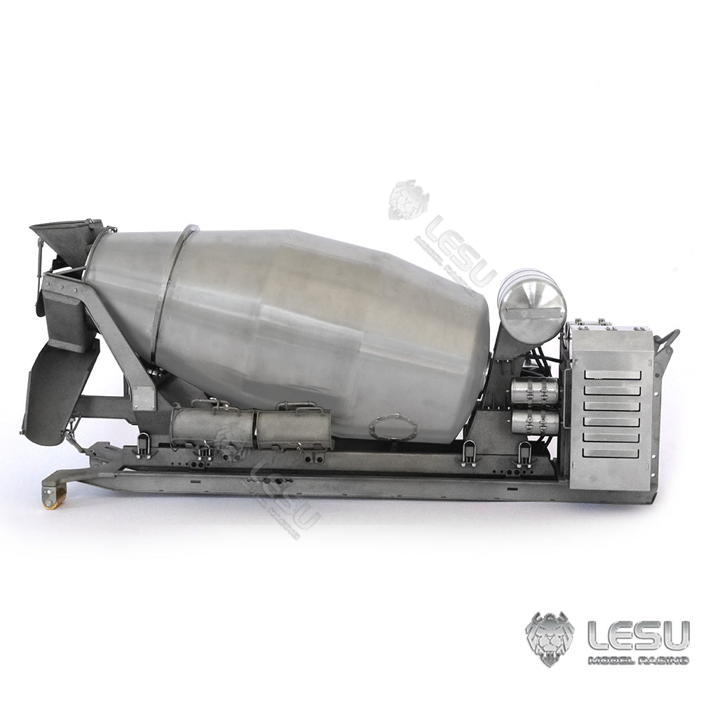 LESU 1/14 Metal DIY Upgraded Part Side Bumper Vacuum Tank Waste Bin Concrete Mixer for Tamiya Roll-off RC Dumper Vehicle Wood Trailer Rack