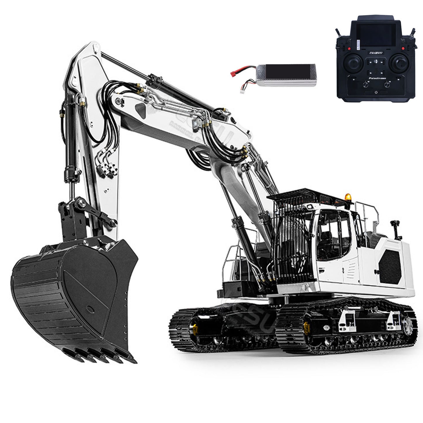 1/14 LESU LR945 3 Arms RC Hydraulic Excavator RTR Radio Control Digger DIY Model Ready to Run FlySky PL18EV Lite Light System