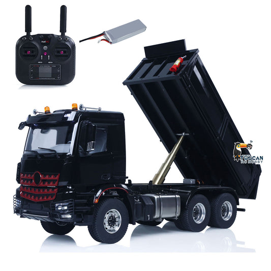 6X6 Metal Chassis 3348 RC Hydraulic Dumper 1/14 Radio Controlled Tipper NO Lock Light Sound Radio Battery Construction Truck RTR