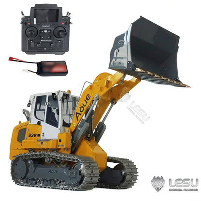 LESU 1/14 Metal 636 Hydraulic Tracked 2CH Valve RC Assembled and Painted Loader PL18EVLITE Radio Light Sound System Motor