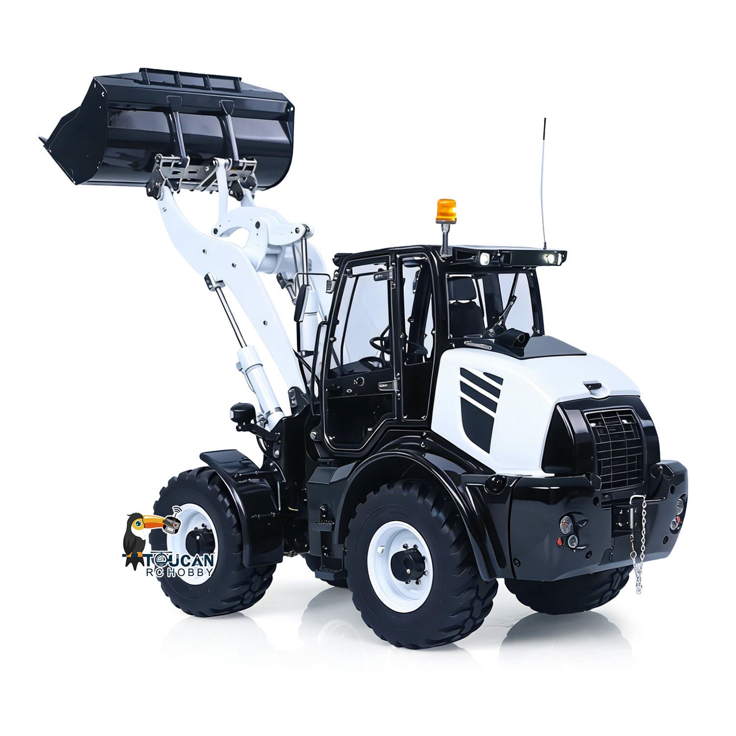 LESU Aoue WA100M-8 1/14 Metal 4x4 Hydraulic RC Loader A0021 Model with Brushless Motor Quick Release Coupler Sound Light System