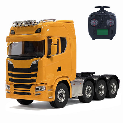 1/14 8x8 Remote Control Tractor Truck 2Speed Transmission RC Lorry Vehicle Metal Chassis Light Sound System No Differential Lock