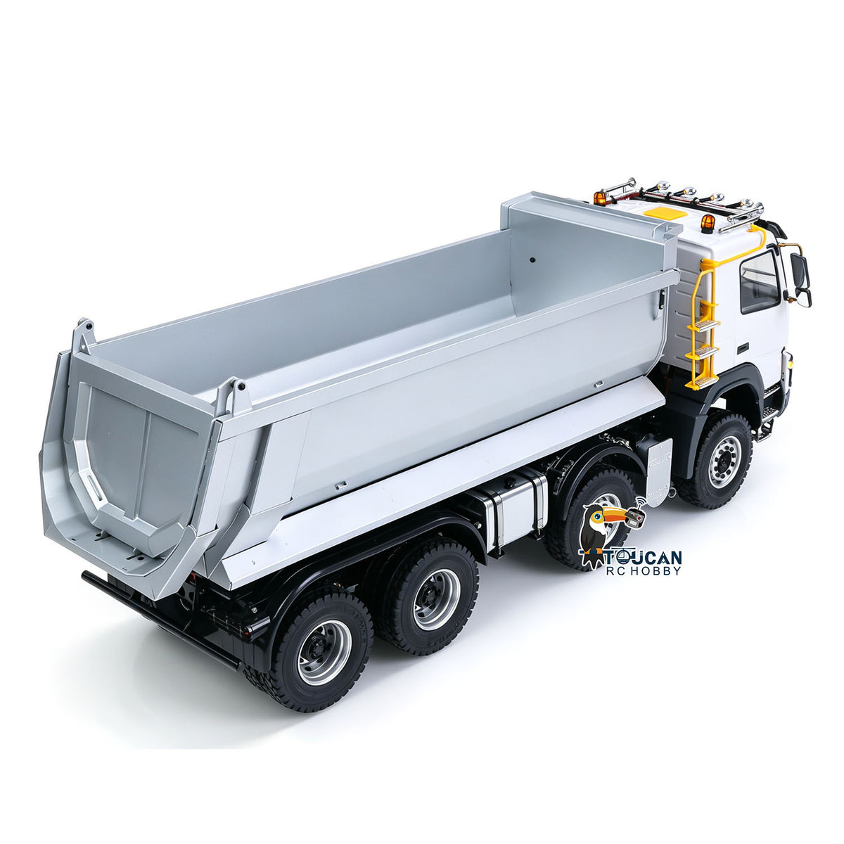 TOUCAN RC HOBBY JDMODEL RC Dump 1/14 Metal Hydraulic Dumper 8*8 Truck AWD W/ Hopper Cylinder Tube 2Speed Differential Axle Motor Servo ESC Radio
