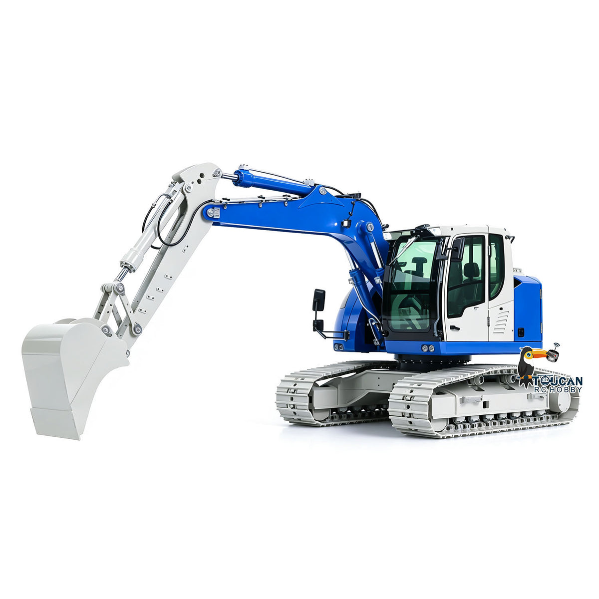 TOUCAN RC HOBBY JDModel 1/14 Metal 2Arms RC Hydraulic Tracked Excavator JDM-208 R920 Radio Control Digger Engineering Vehicle Sound System Battery