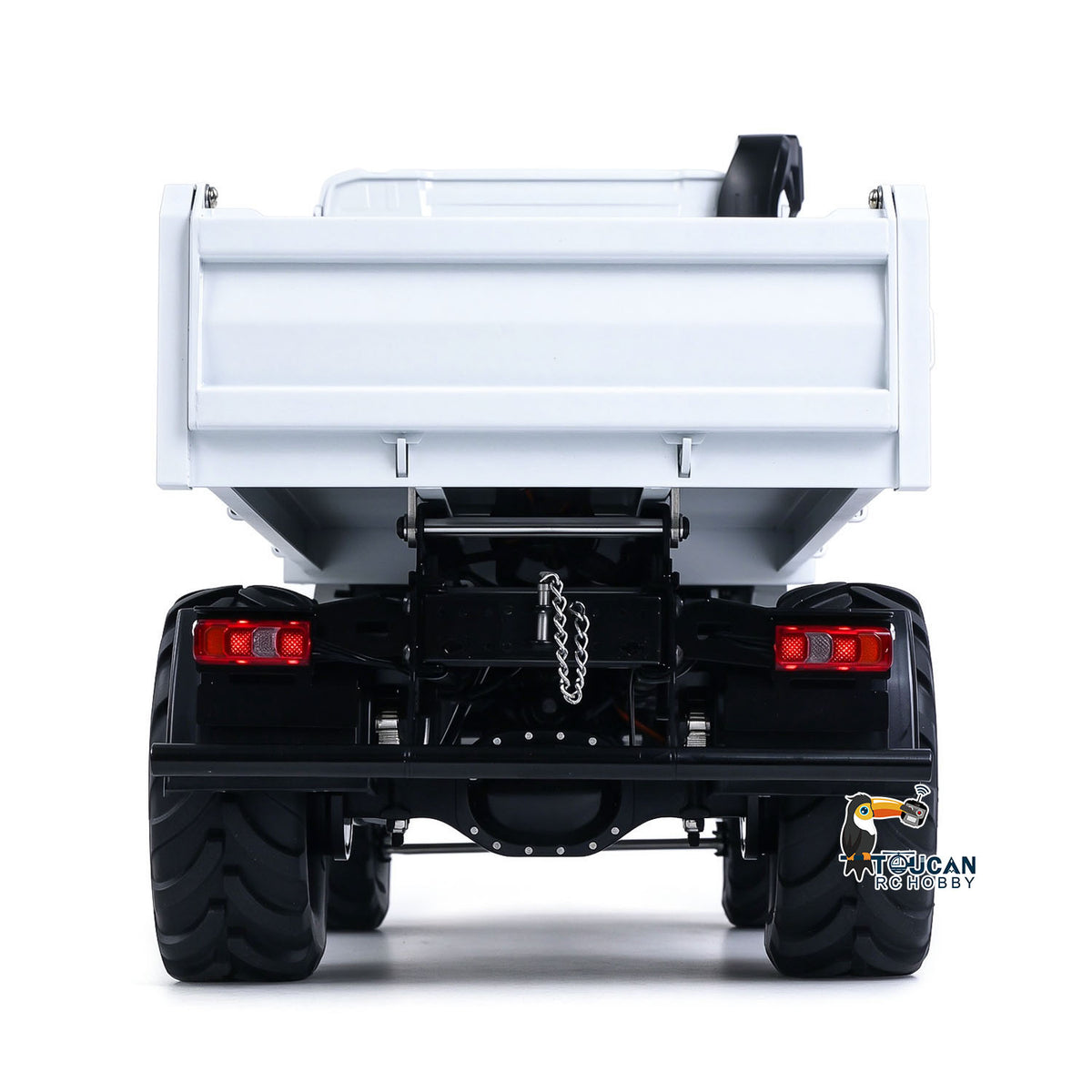 TOUCAN RC HOBBY 3363 MODO 1/14 4x4 ferngesteuerter hydraulischer Metall-Kipper, 2-Gang-Schaltgetriebe, Differentialsperren, RC-Kipper-Modell ST8 mit Funkfernsteuerung, Licht und Sound