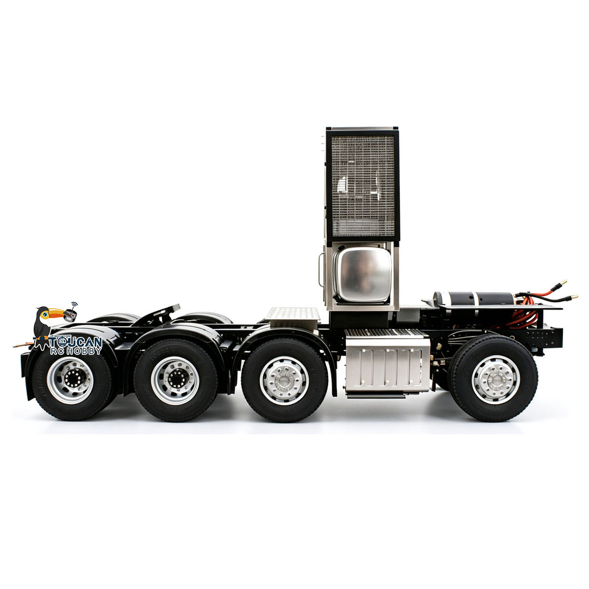 TOUCAN RC HOBBY LESU 8x8 Aluminum Alloy RC Truck Chassis Heavy-Duty Vehicle Frame 2-Speed Transmission 540 Brushed Motor for 1/14 RC TAMIYA 3363 (56348) 1851 Highline Tractor