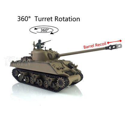 TOUCAN RC HOBBY Henglong 1/16 TK7.0 Plastic 3898 USA M4A3 Sherman RTR RC Tank Barrel Recoil Smoke 360 Degrees Turret Infrared Combat BB Unit Sound Light