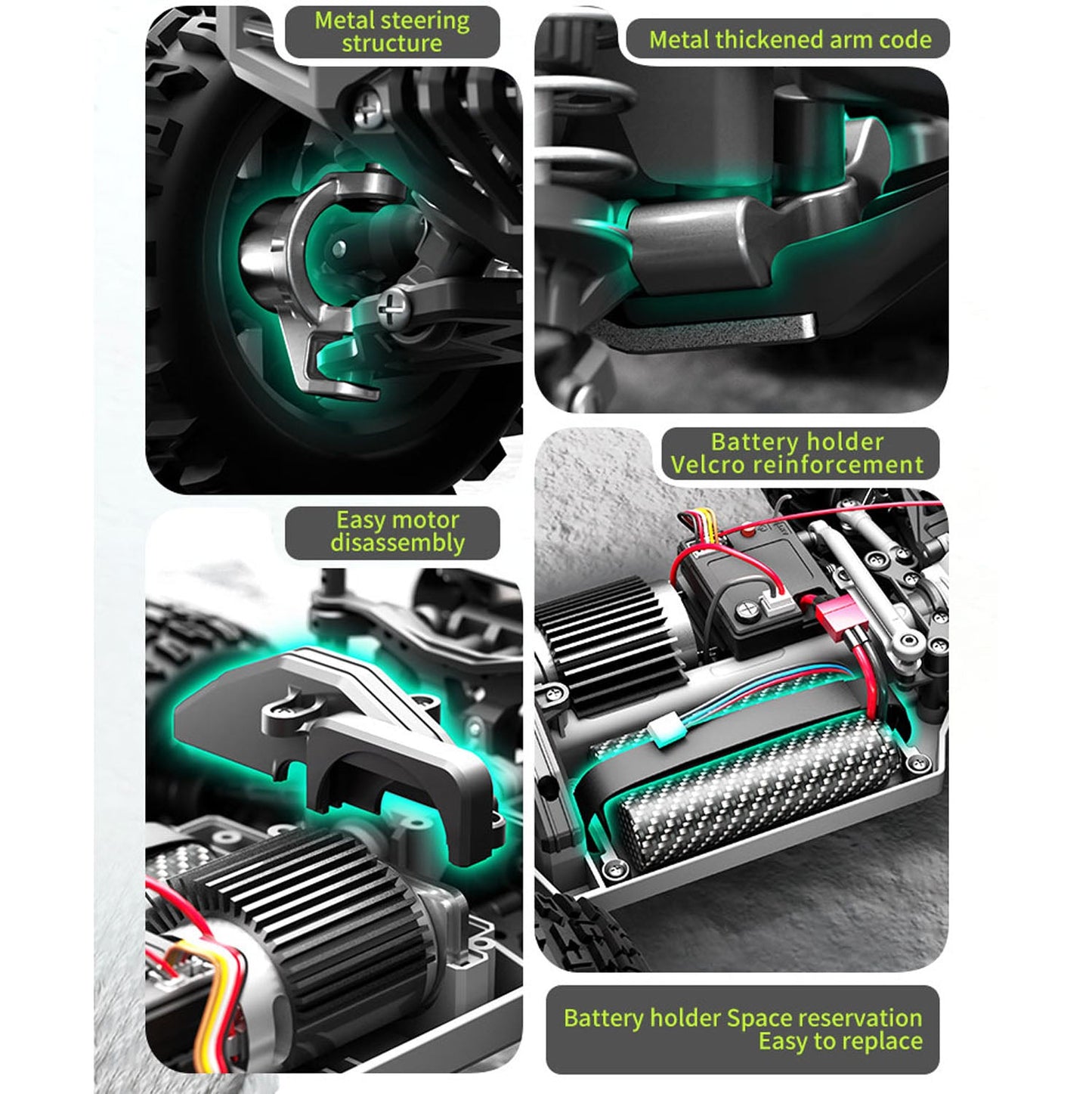 In Stock SCY 18101 Muti-Terrain 1/18 2.4GHz Sync Remote Control Off Road Vehicle PVC Body RC Electric Monster Truck Wheelie Bar LED Light