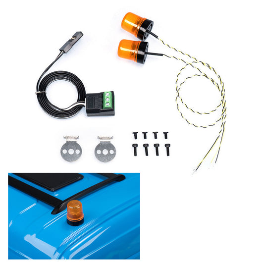 1Pair 5V LED 360 Rotating Light Plastic Warning Lamp for 1/14 DIY TAMIYA RC Tractor Truck Model Excavator Dumper Bulldozer Dump