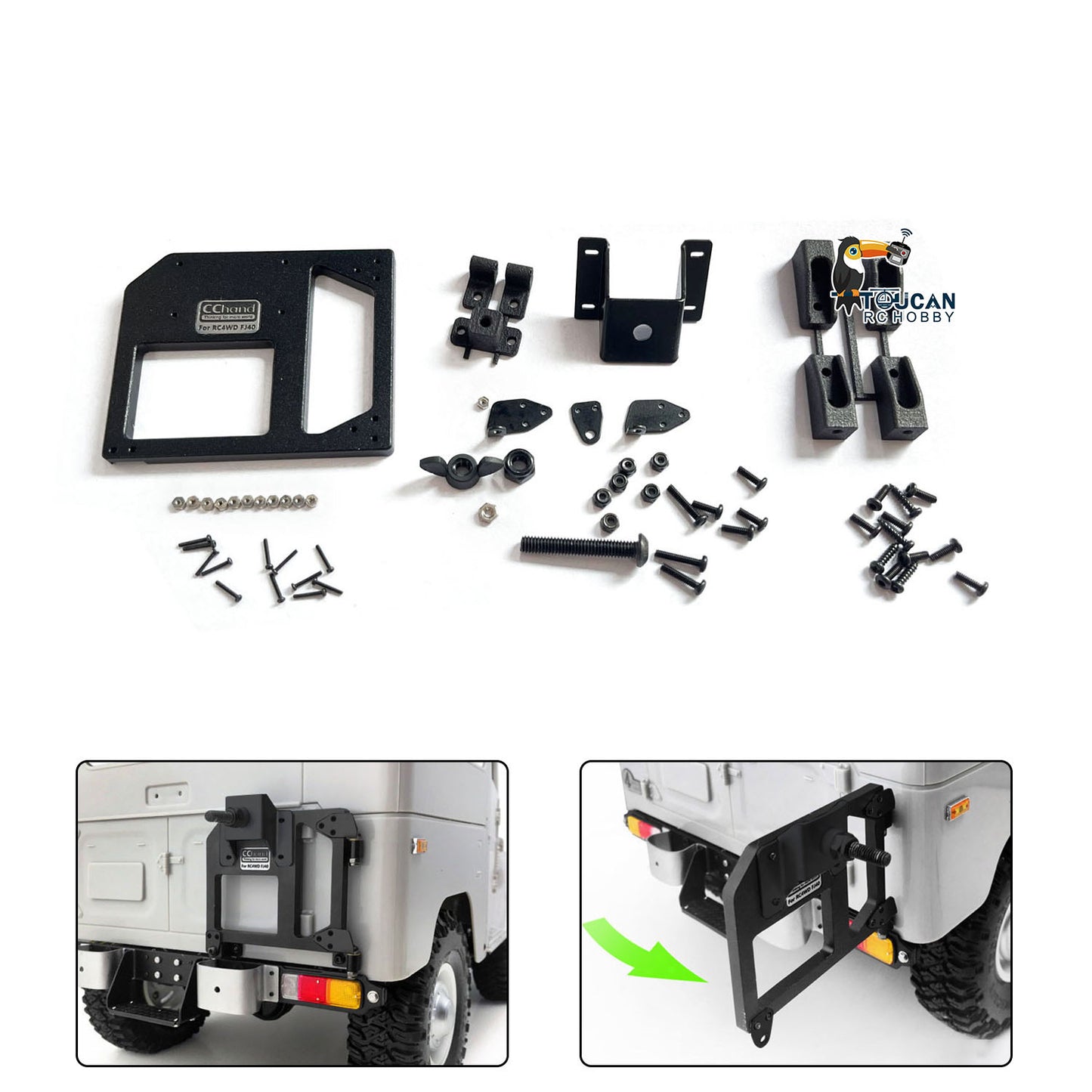 Spare Tire Holder for RC4WD 1/10 RC Off-road Vehicles FJ-FJ40 Radio Control Rock Crawler Vehicles Model