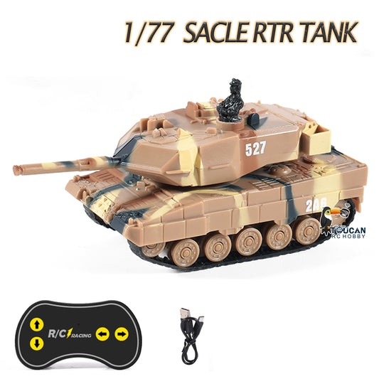 1/77 RC Tank German Panther Battle Radio Controlled Panzer 360 Rotation RTR LED Light Mini Model Toy Gift for Children Adults