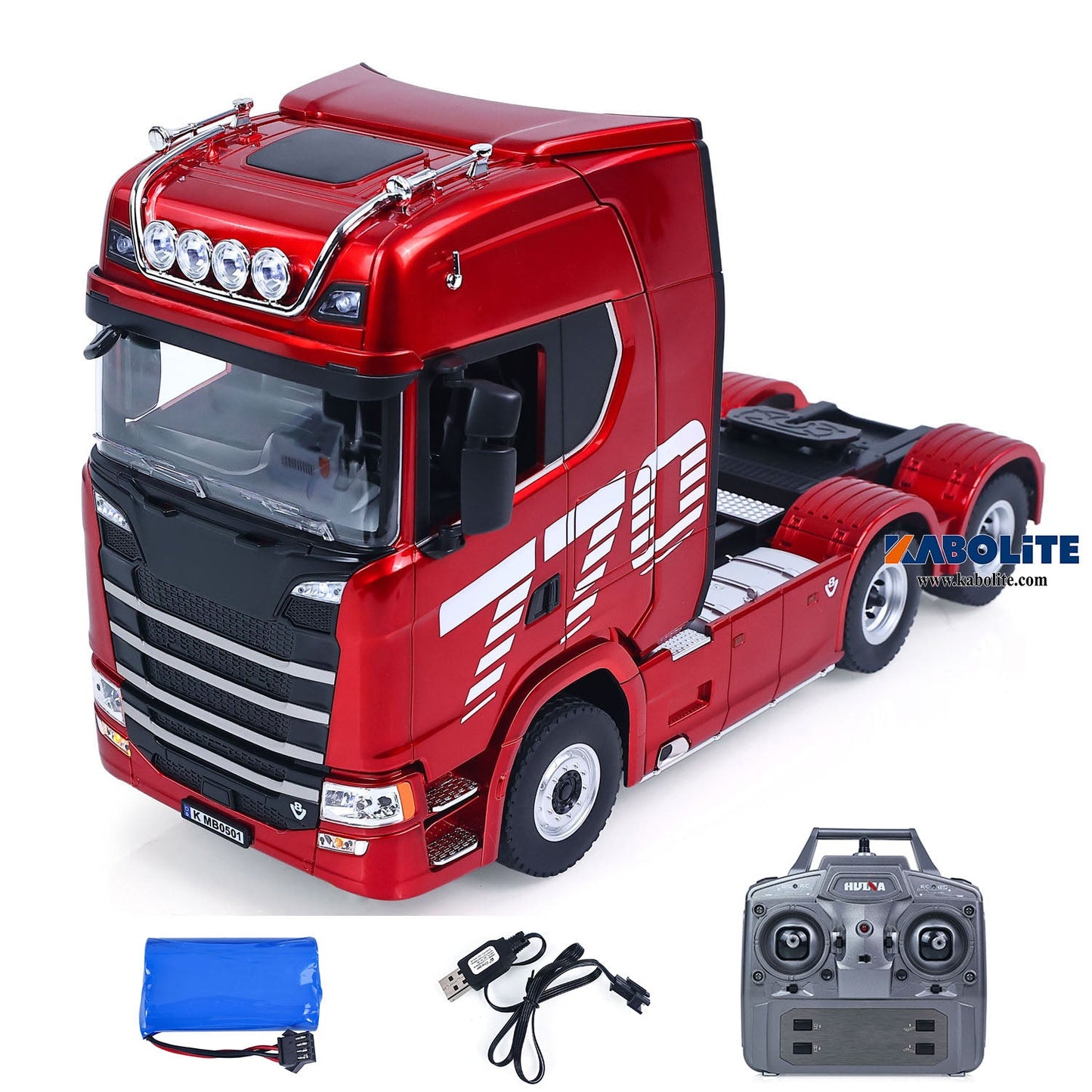IN Stock HUINA 770S 1/18 Plastic 6x4 RC Tractor Truck 1501 PRO with 19CH 2.4G Radio Controller Light Sound for Hobbyists Outdoor Play