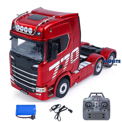 IN Stock HUINA 770S 1/18 Plastic 6x4 RC Tractor Truck 1501 PRO with 19CH 2.4G Radio Controller Light Sound for Hobbyists Outdoor Play