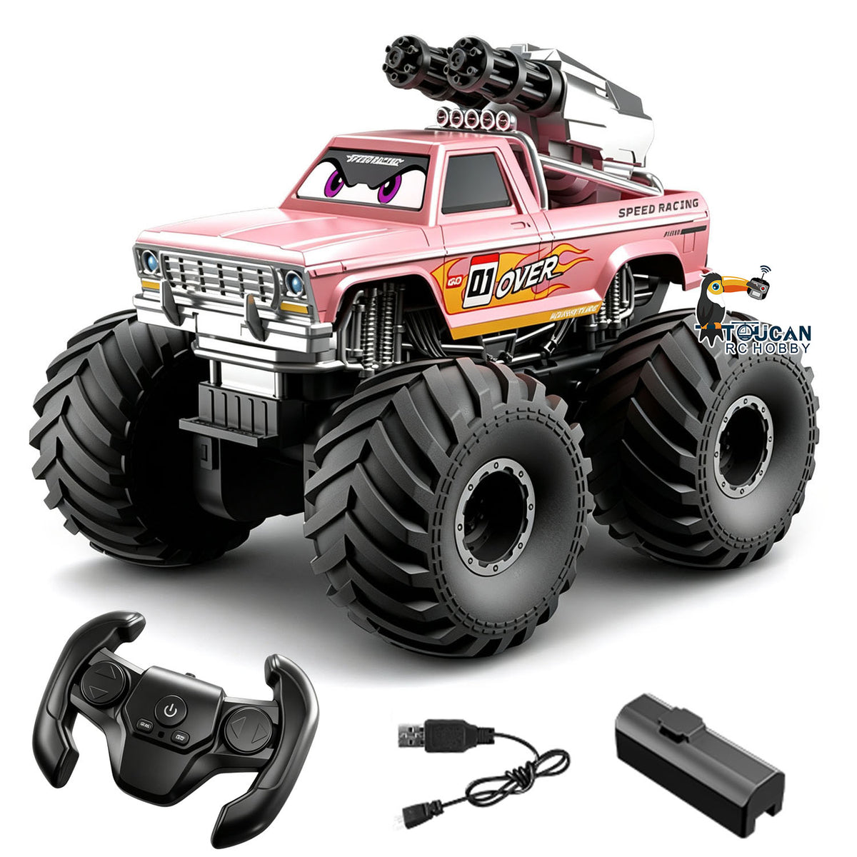 TOUCAN RC HOBBY JJRC Q245PRO 1/20 4WD Kunststoff ferngesteuertes Offroad-Fahrzeug RC wasserdichtes Stuntauto geländegängiges Amphibienfahrzeug USB-Ladung