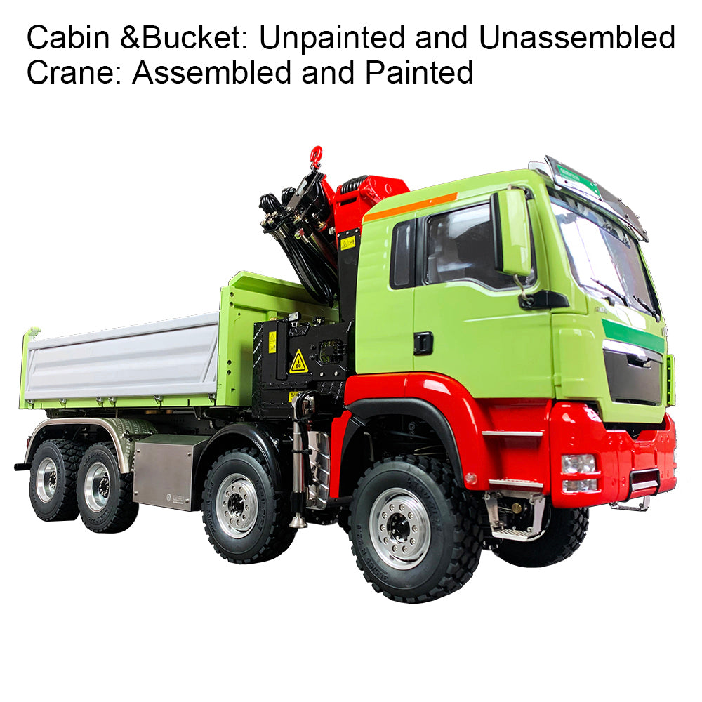 LESU 8X8 RC Hydraulic 3-Ways Dump Truck 1/14 for MAN Remote Control Crane Tipper