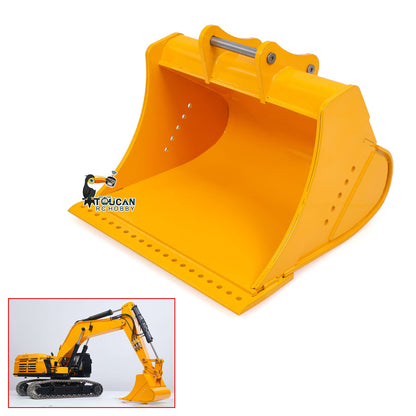 Toucan Metal Grading/Trapezoidal/Narrow Toothless/Toothed/Rake/Grille Bucket for 1/12 Hydraulic Remote Control Tracked Excavator C395 LR976 E650 RC Digger Model Construction Vehicle