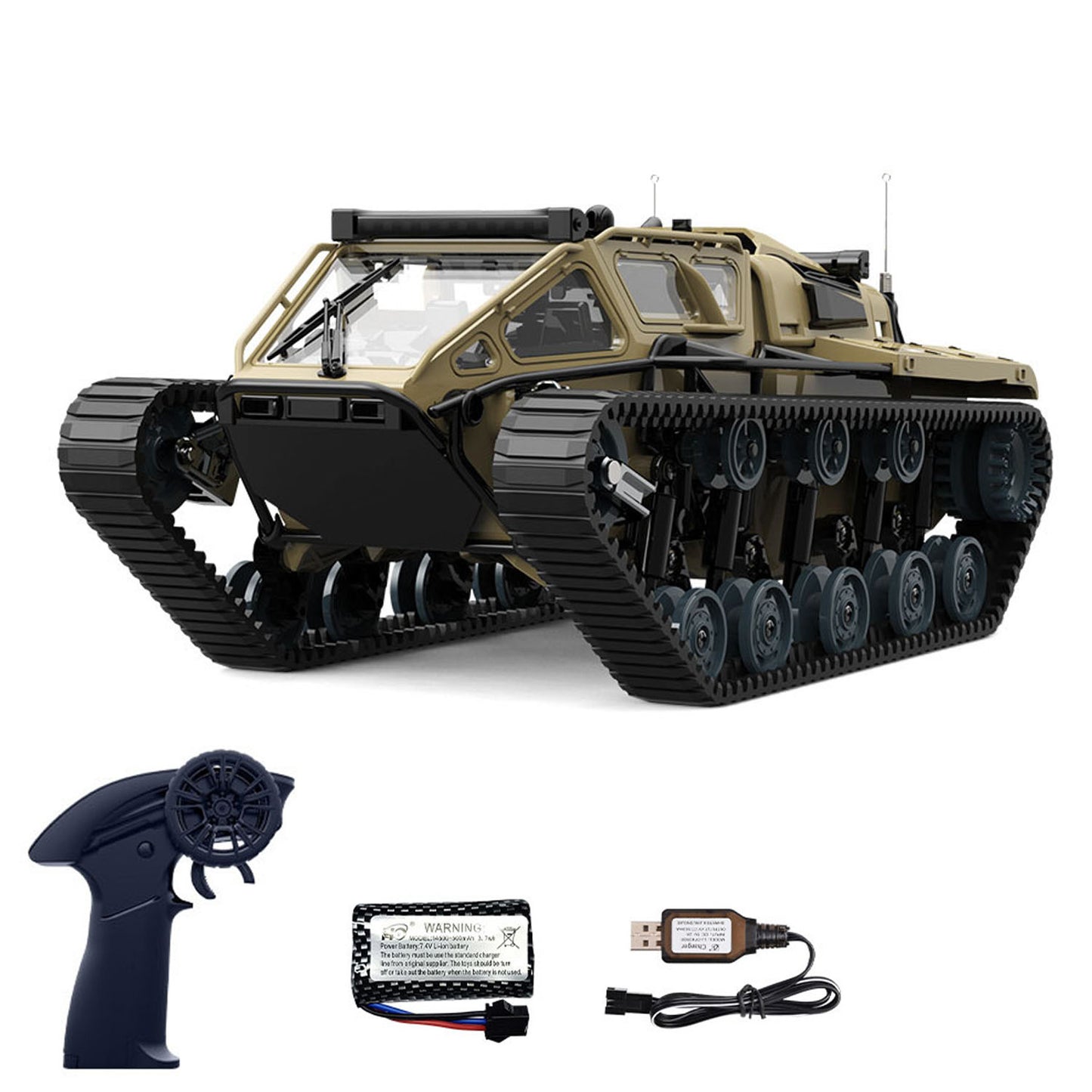 1/18 RC Drifting Tracked Off Road Vehicle C8812 2.4GHz Remote Control Simulation Model Car LED Lights 360 Degree Rotation RTR